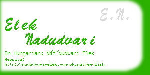 elek nadudvari business card